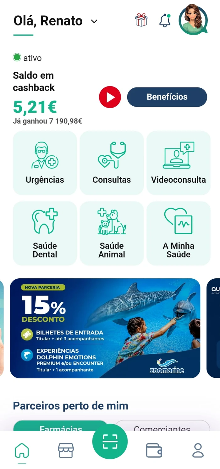 Homepage da App MS